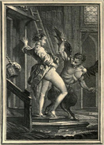 Satanic Demon and Witch in ritual