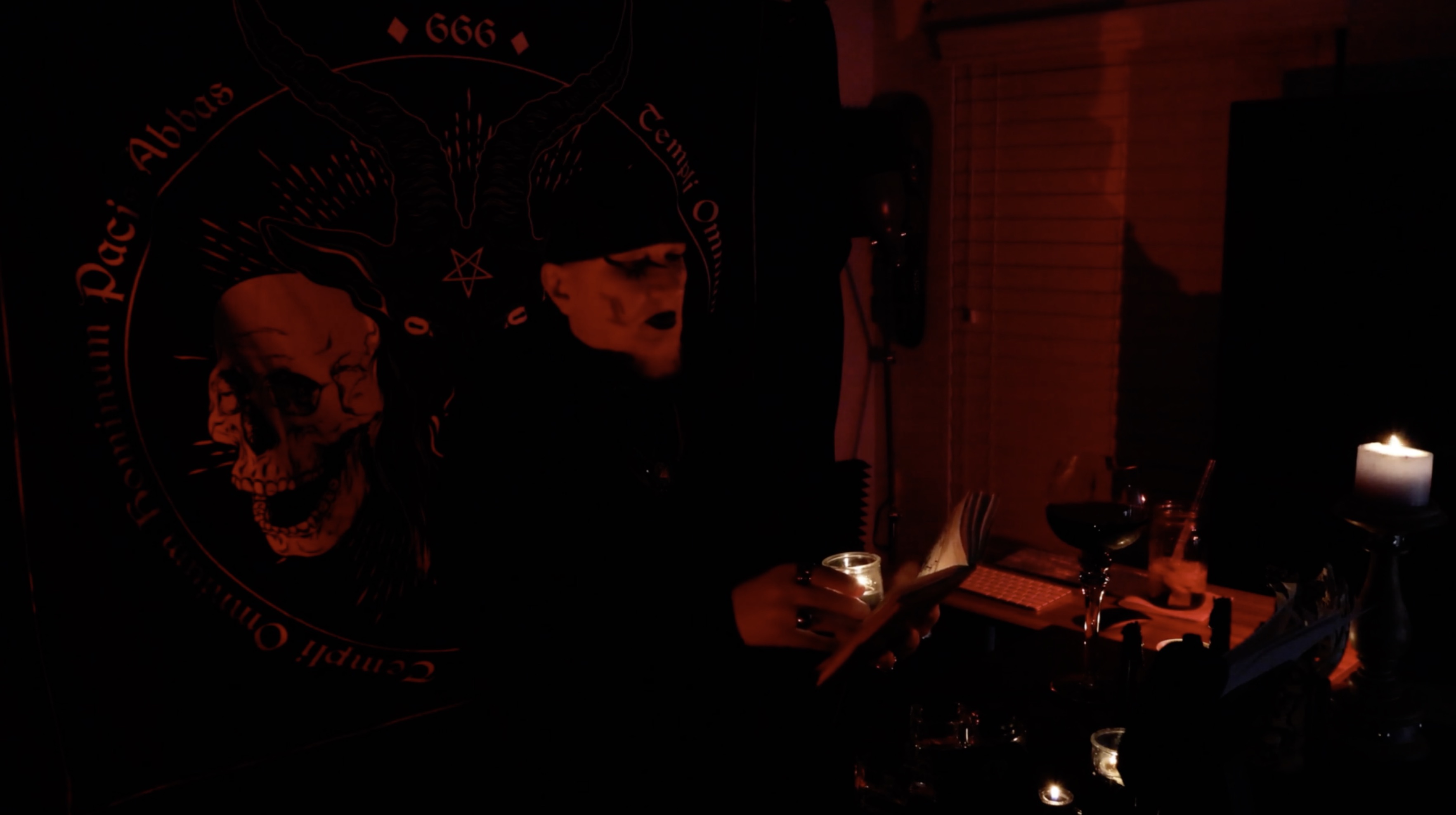 Halloween Samhain ritual with blood symbolizing life force.